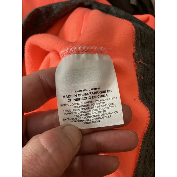 Nike Therma-Fit Womens Size M Neon Orange Swoosh Logo Hooded Pullover Sweatshirt - Picture 11 of 12